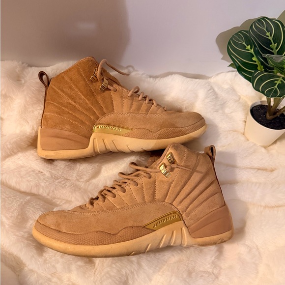 Jordan Air 12 Retro Wheat Sneakers Size 10.5 Women’s 27cm - Picture 3 of 13